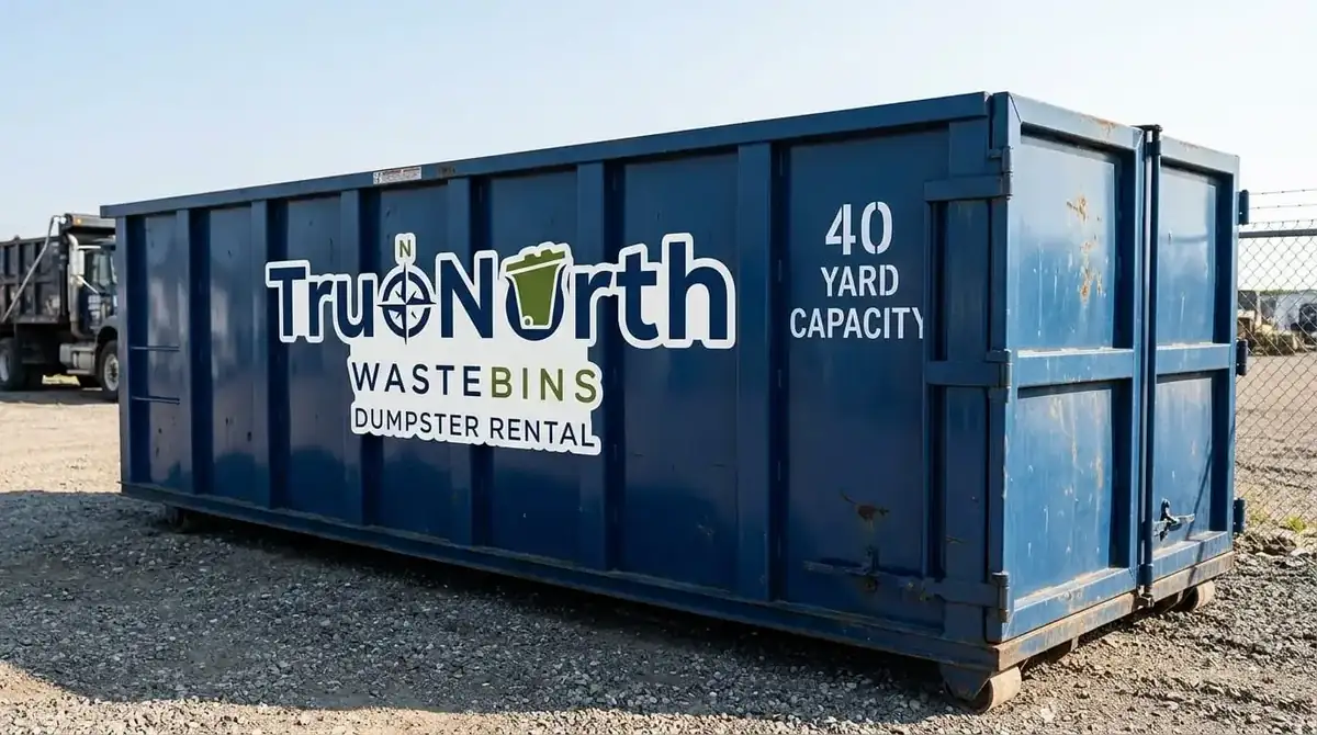 40 yard roll-off container from True North Waste Bins in Duluth