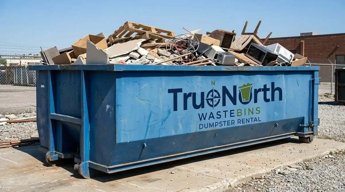 Roll-off dumpster delivery to Carlton, MN by True North Waste Bins